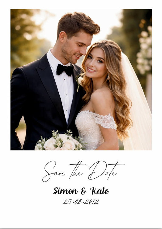Personalised Save The Date Photo Magnet (130 x 90 mm) UK