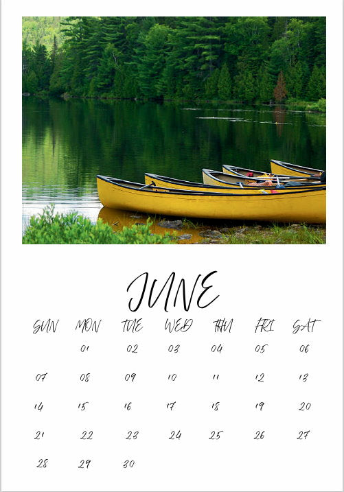 Calendar single month B7 130mm x 90mm without personalization
