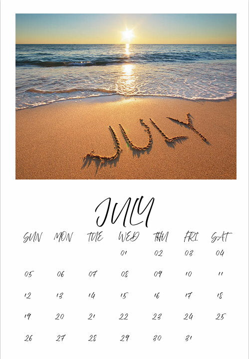 Calendar single month B7 130mm x 90mm without personalization