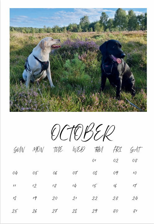 Calendar single month B7 130mm x 90mm with personalization