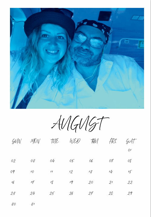 Calendar single month B7 130mm x 90mm with personalization